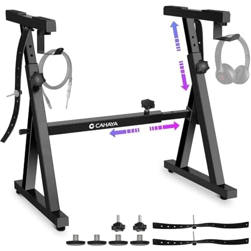 Support de clavier CAHAYA réglable en Z renforcé 113 kg