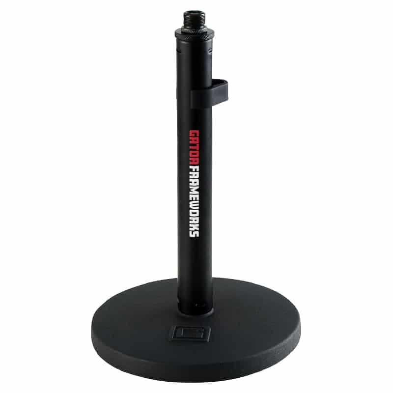 Gator GFW-MIC-0600 – Pupitre de micro de bureau embase ronde