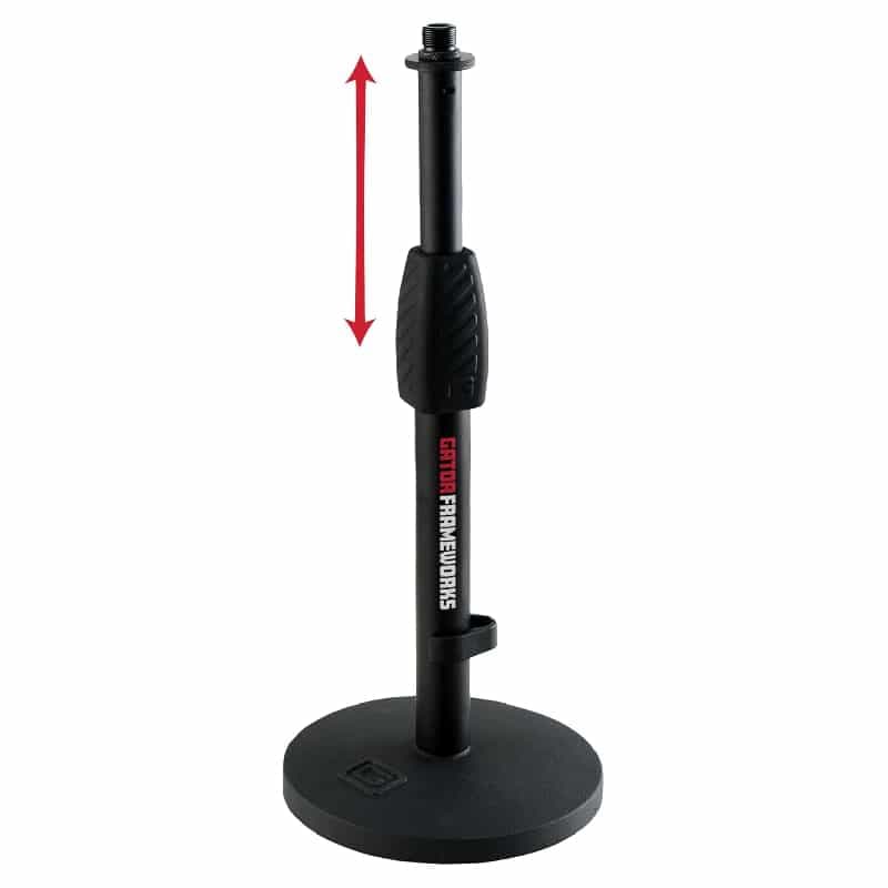 Gator GFW-MIC-0601 – Pied de micro de table embase 6 pouces