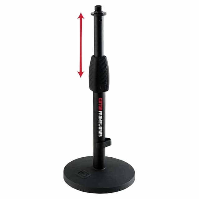 Gator GFW-MIC-0601 – Pied de micro de table embase 6 pouces