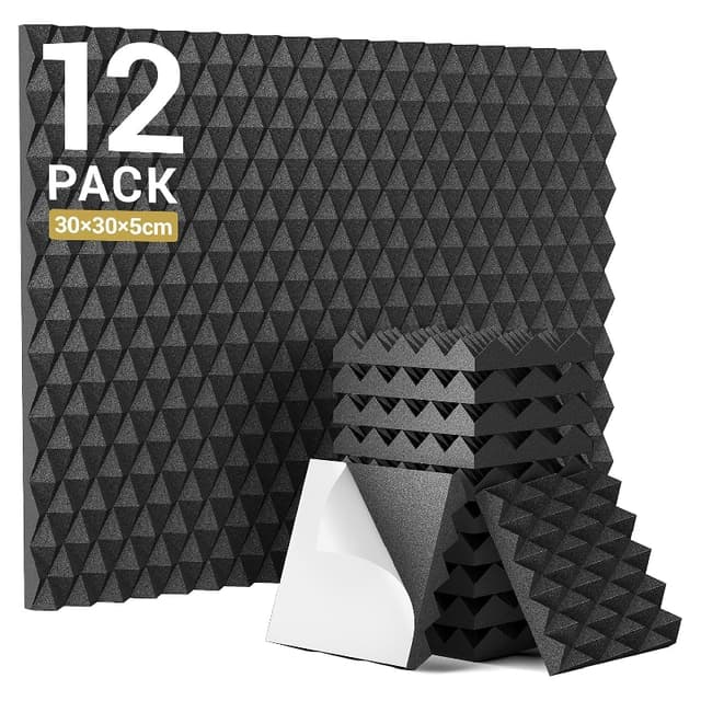 Tonor mousse acoustique wedge 30x30x5 cm lot de 12