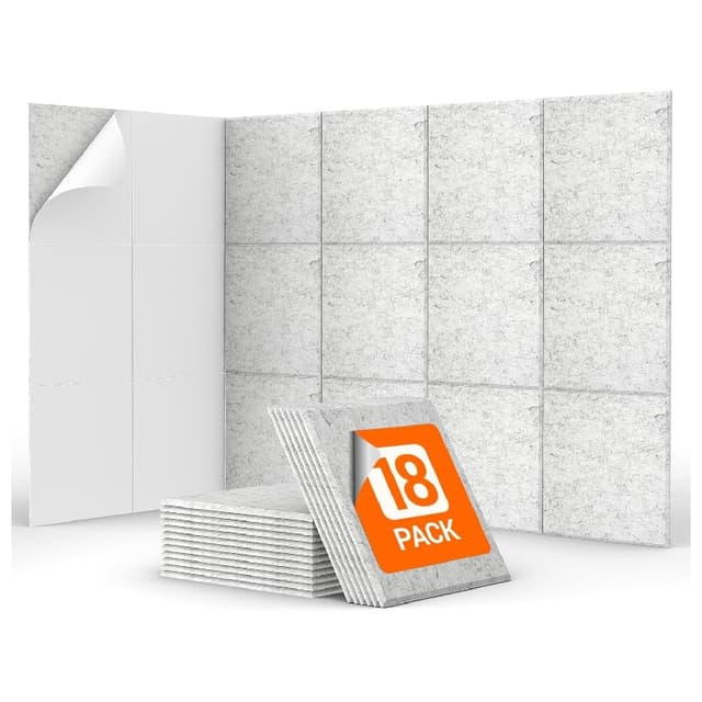 Tonor panneaux acoustiques 18 pièces 30×30 cm