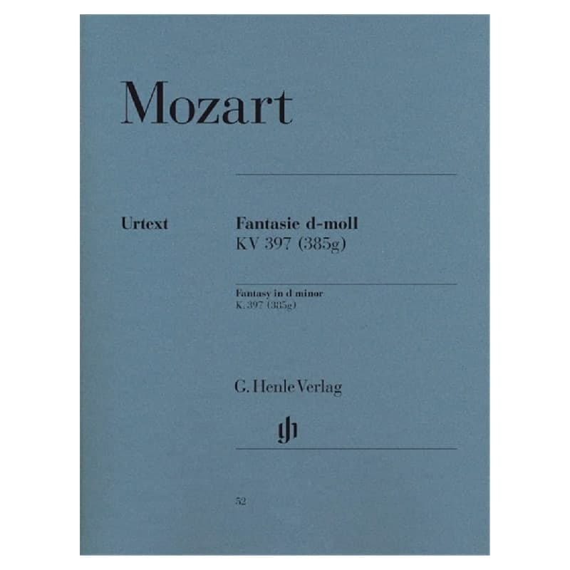 Fantaisie en ré mineur K.397 pour piano Mozart