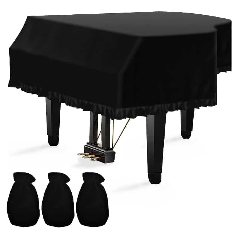 Housse de protection en velours pour piano à queue taille M