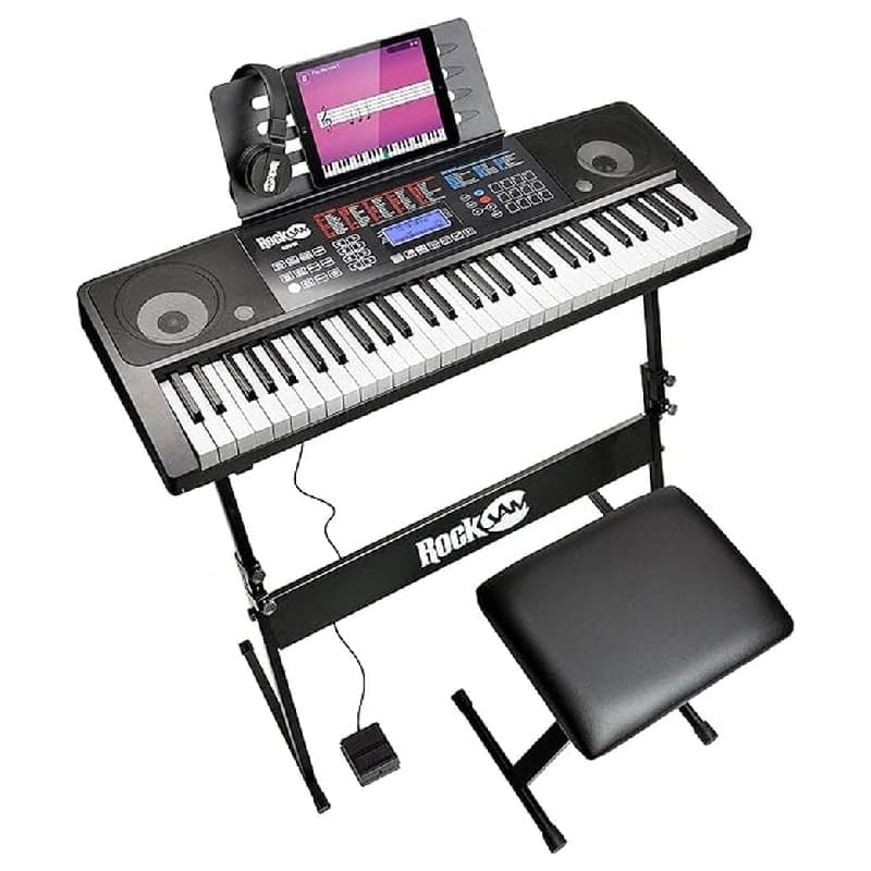 Kit piano débutant 61 touches RockJam avec banc et accessoires