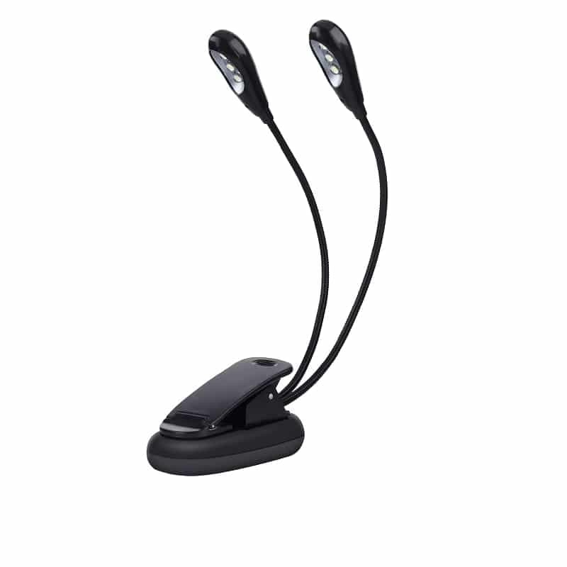 Lampe LED à pince pour pupitre – double bras réglable, USB