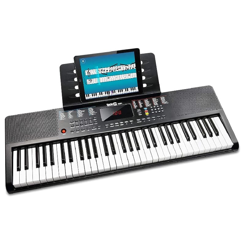 Piano enfant RockJam 61 touches LED avec pupitre