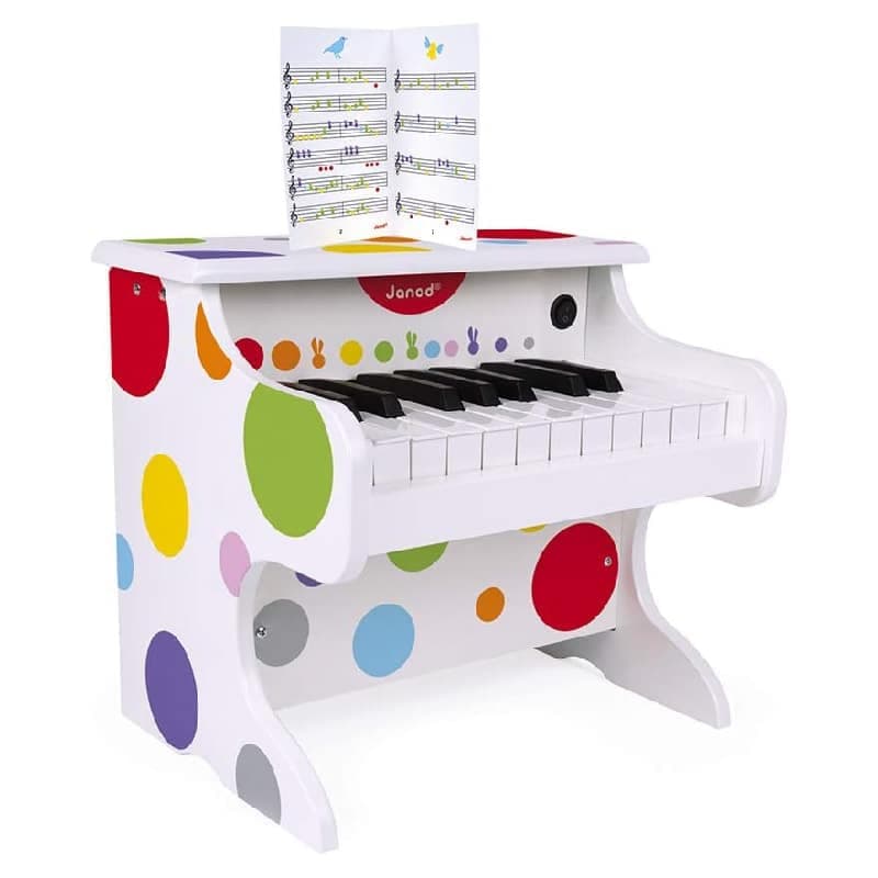 Piano enfant électronique Janod Confetti en bois 18 touches
