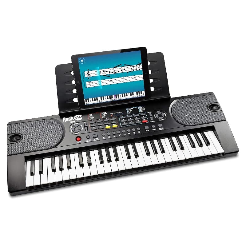 Piano enfant RockJam 49 touches avec pupitre et leçons
