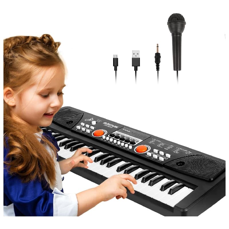 Piano pour enfants 49 touches avec microphone