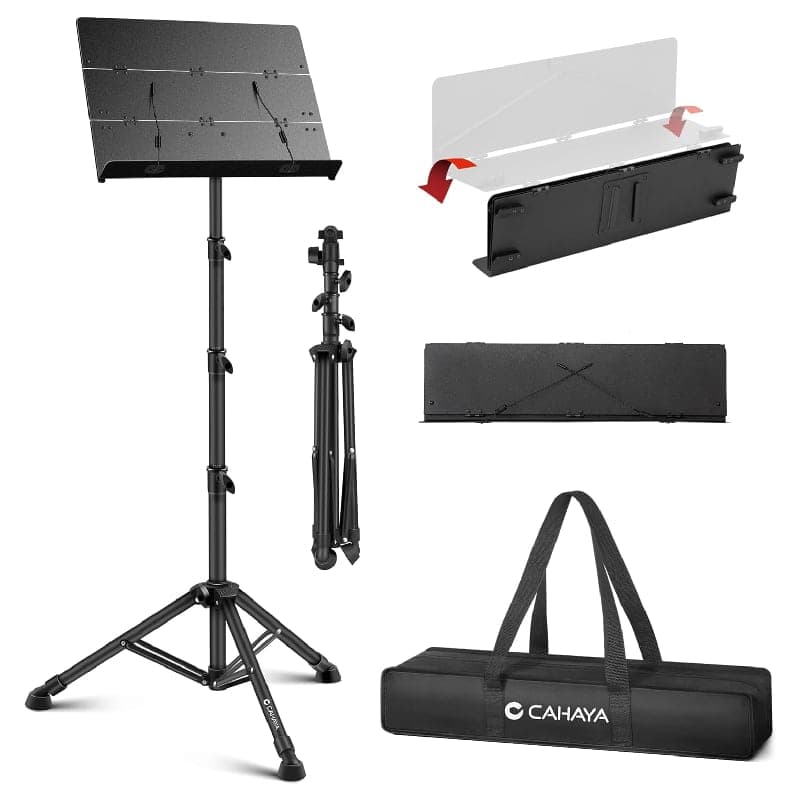 Pupitre de musique réglable CAHAYA 78–170 cm avec housse