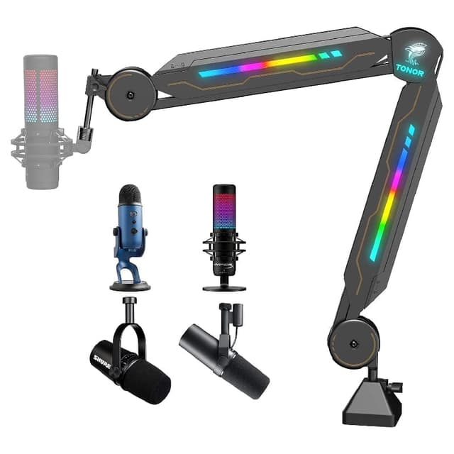 TONOR T90 – Bras de micro ajustable avec passe câbles intégré