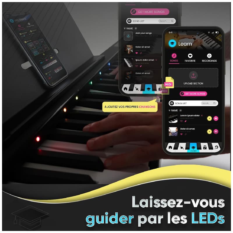 Piano LED Plus 2026 : Système LED d’apprentissage piano