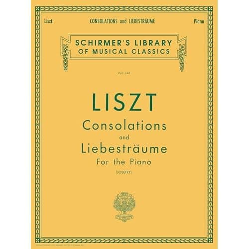 Liszt Consolations et Liebesträume pour piano solo, édition Schirmer