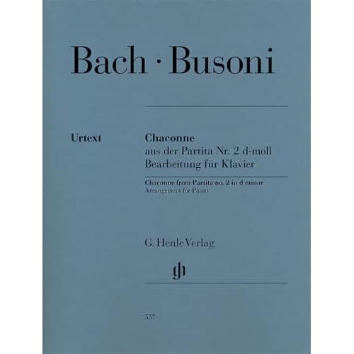 Chaconne BWV 1004 de Bach transcrite pour piano par Busoni, Henle
