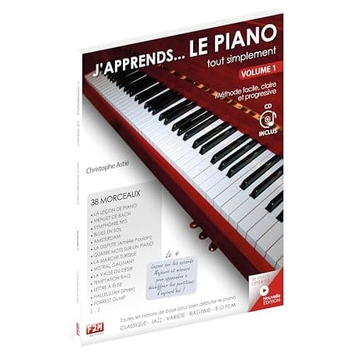J’apprends le piano tout simplement niveaux 1 et 2, méthode Astié avec CD