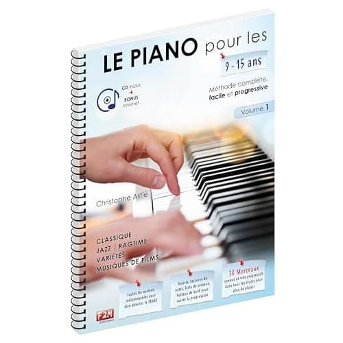 Le piano pour les 9-15 ans avec CD, méthode de piano pour débutants